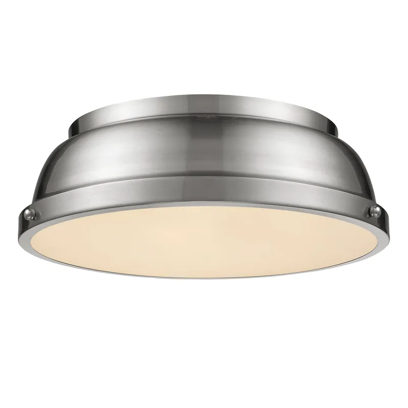 Yep by Golden Lighting Duncan 2-light Flush Mount in Pewter — Golden Lighting LED Ceiling Lights  