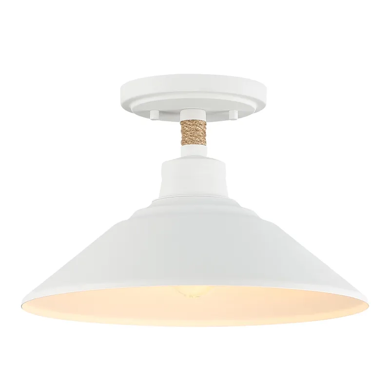 Golden Lighting Journey 1-light Semi-Flush Mount in Natural White — Golden Lighting LED Ceiling Lights  