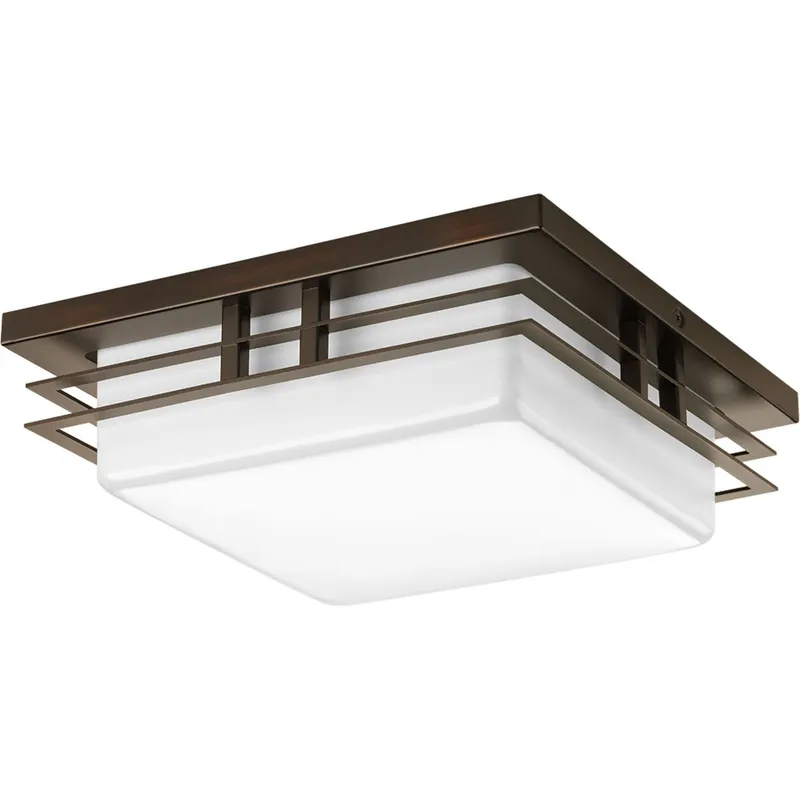 Helm Collection One-Light 11" LED Flush Mount — Progress Lighting LED Post Top Lights  