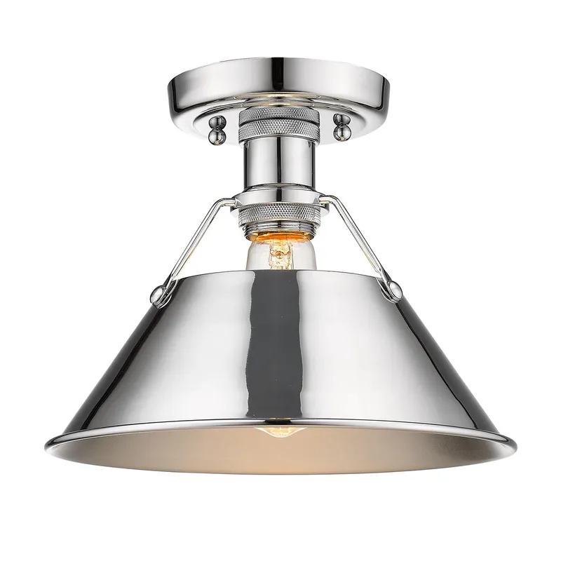 Yep by Golden Lighting Orwell 1-light Flush Mount in Chrome — Golden Lighting LED Ceiling Lights  