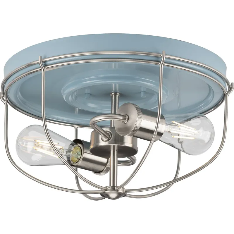 Medal Collection Two-Light Flush Mount Ceiling Light — Progress Lighting LED Post Top Lights  