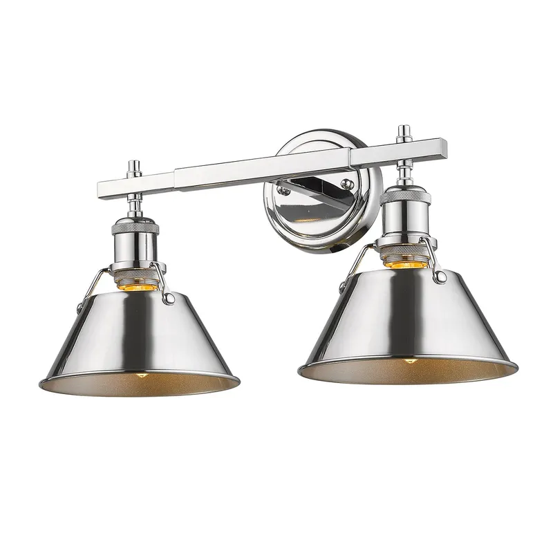 Yep by Golden Lighting Orwell 2-light Vanity in Chrome — Golden Lighting LED Wall Lights  
