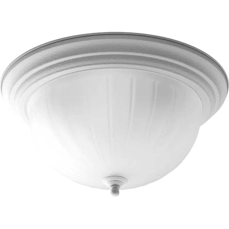 Three-Light Melon 15-1/4" Close-to-Ceiling — Progress Lighting LED Post Top Lights  