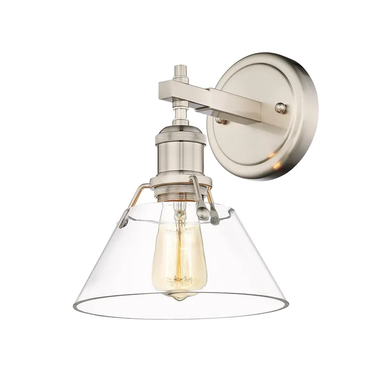 Yep by Golden Lighting Orwell 1-light Vanity in Pewter and Clear Glass — Golden Lighting LED Pendant Lights  