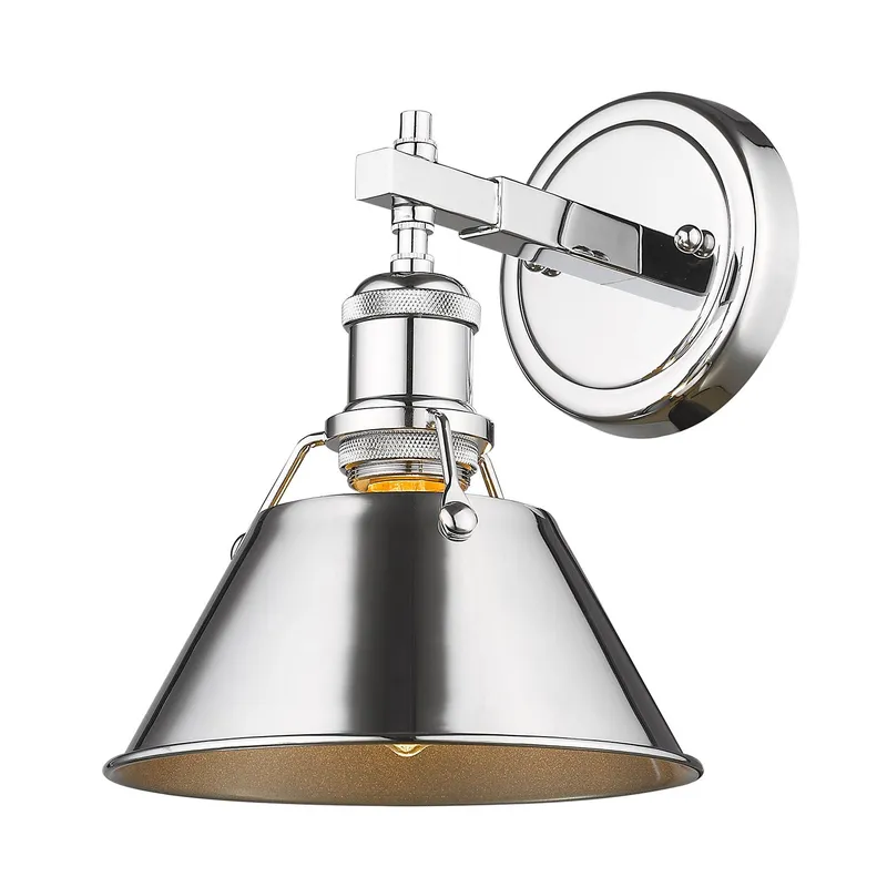 Yep by Golden Lighting Orwell 1-light Vanity in Chrome — Golden Lighting LED Wall Lights  