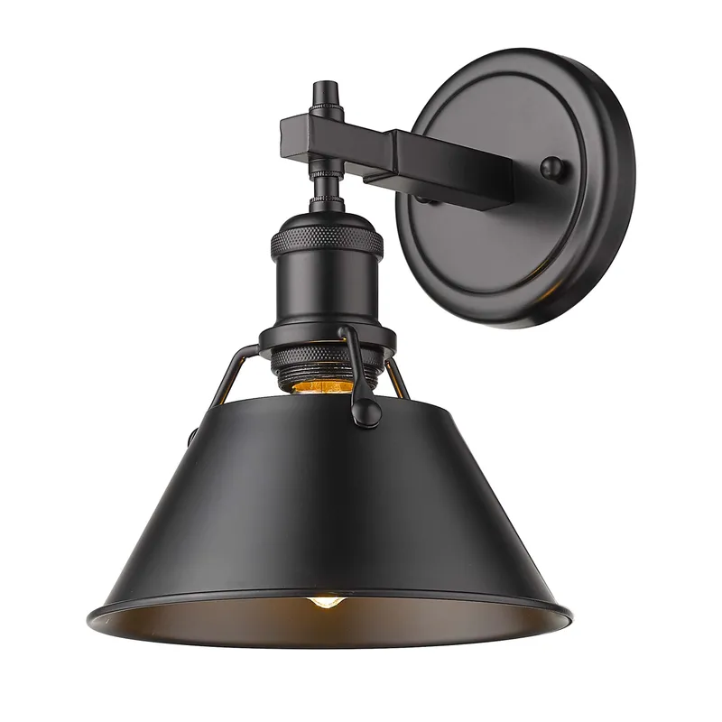 Yep by Golden Lighting Orwell 1-light Vanity in Matte Black — Golden Lighting LED Wall Lights 100.0W 