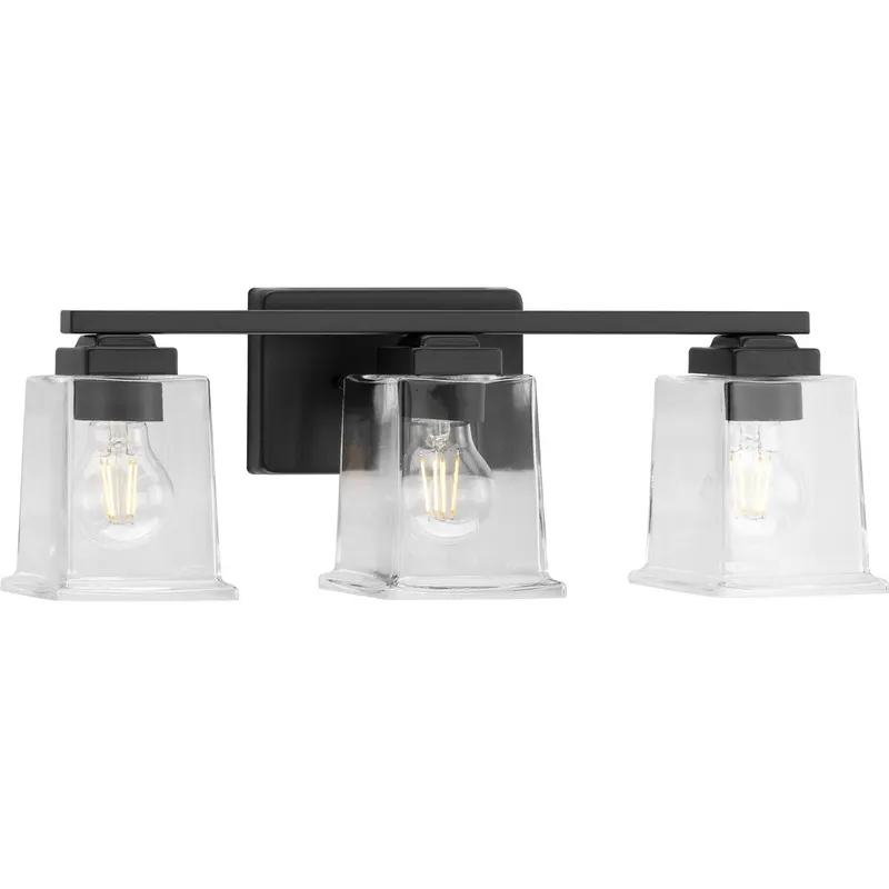 Gilmour Collection Three-Light Clear Glass Bath Vanity Light — Progress Lighting LED Wall Lights  