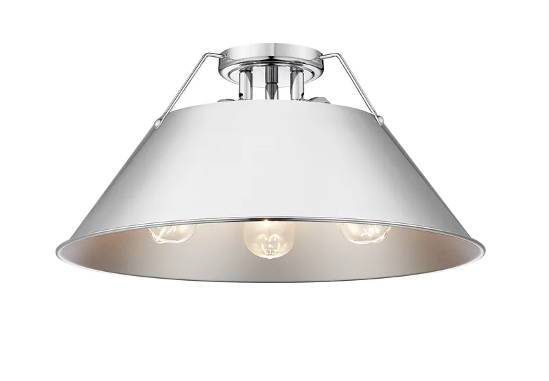Yep by Golden Lighting Orwell 3-light Flush Mount in Chrome — Golden Lighting LED Ceiling Lights  