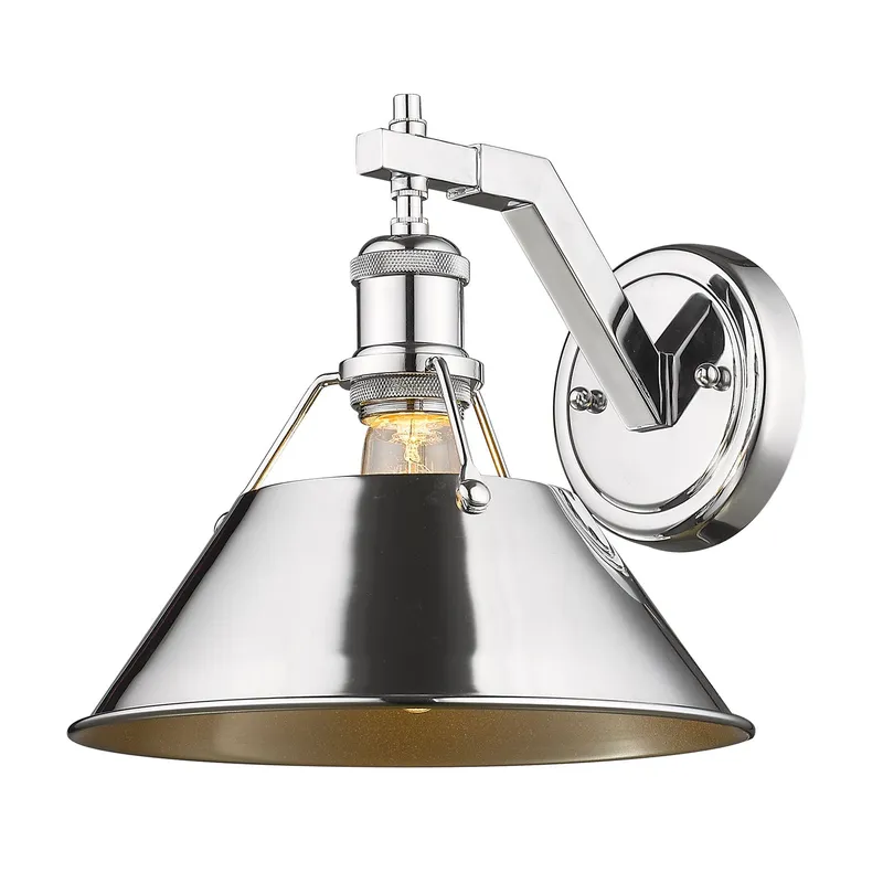 Yep by Golden Lighting Orwell 1-light Wall Sconce in Chrome — Golden Lighting LED Wall Lights 1.0W 