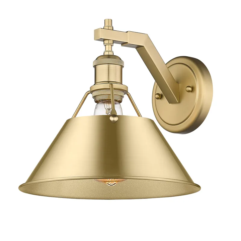 Yep by Golden Lighting Orwell 1-light Wall Sconce in Brushed Champagne Brass — Golden Lighting LED Wall Lights 1.0W 