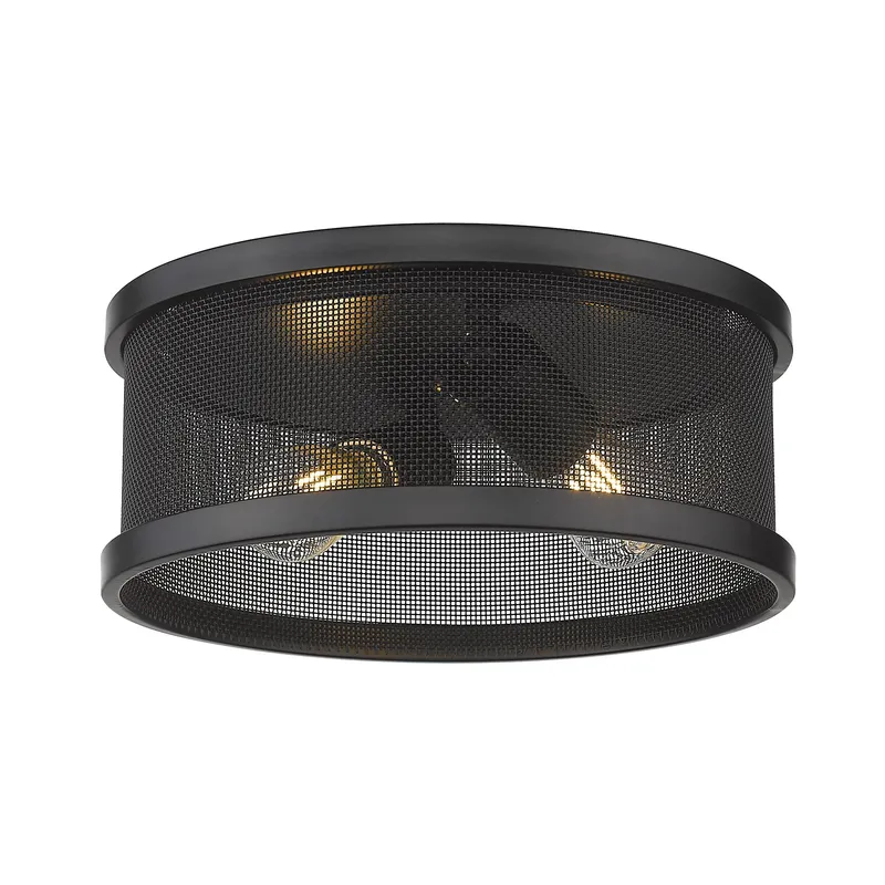 Golden Lighting Channing 2-light Flush Mount in Matte Black — Golden Lighting LED Ceiling Lights  