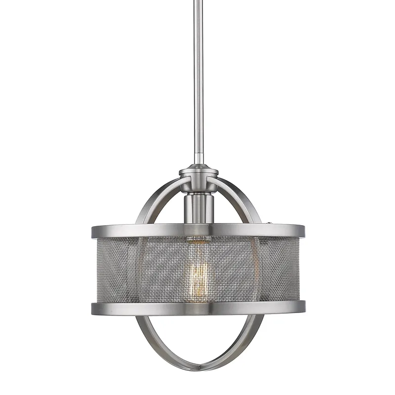 Golden Lighting Colson 1-light Pendant in Pewter with Pewter shade — Golden Lighting LED Pendant Lights  