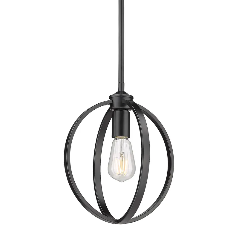 Golden Lighting Colson 1-light Pendant in Matte Black — Golden Lighting LED Pendant Lights  