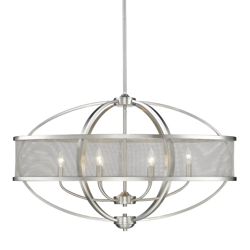 Golden Lighting Colson 6-light Island Light in Pewter — Golden Lighting LED Pendant Lights  