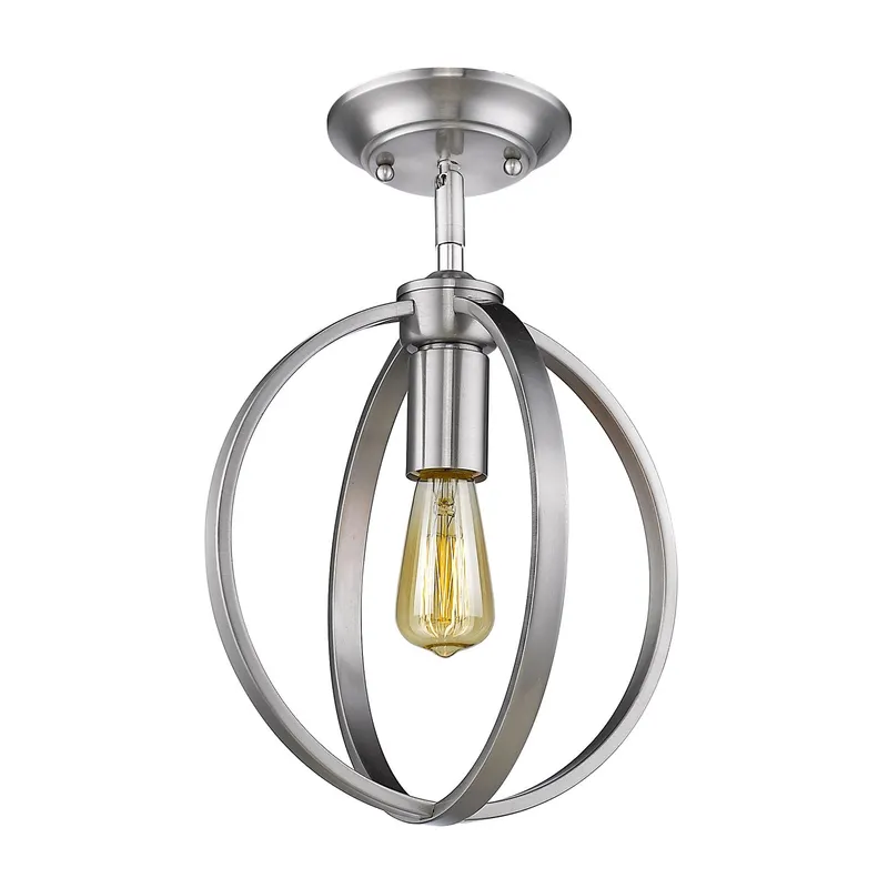Golden Lighting Colson 1-light Semi-Flush Mount in Pewter — Golden Lighting LED Ceiling Lights  
