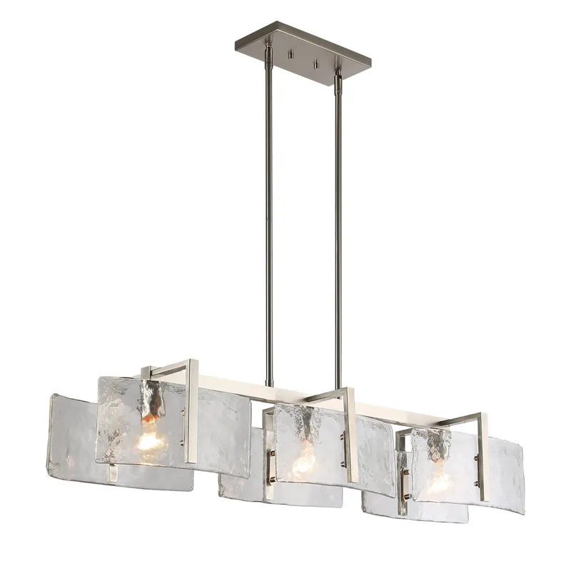 Golden Lighting Aenon 3-light Island Light in Pewter — Golden Lighting LED Pendant Lights  