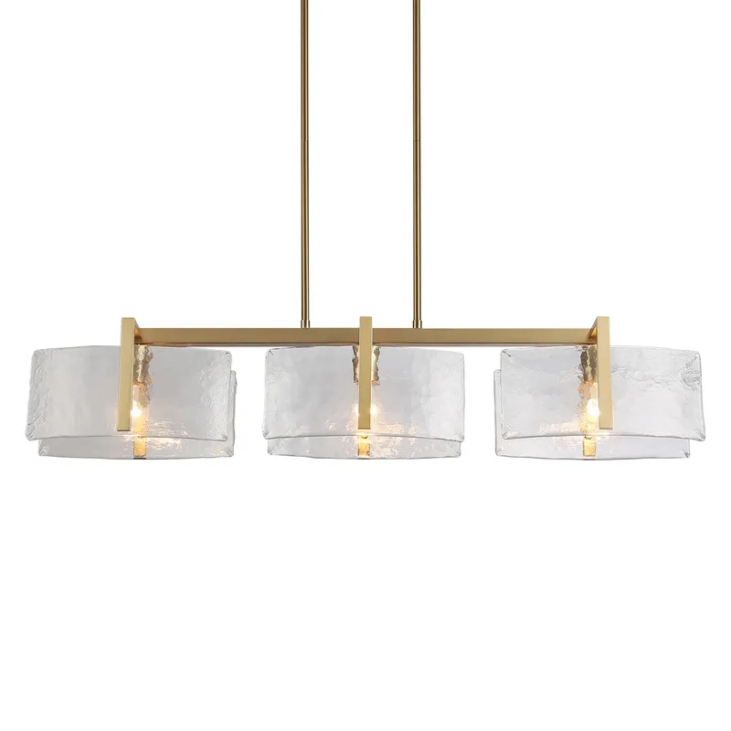 Golden Lighting Aenon 3-light Island Light in Brushed Champagne Brass — Golden Lighting LED Pendant Lights  