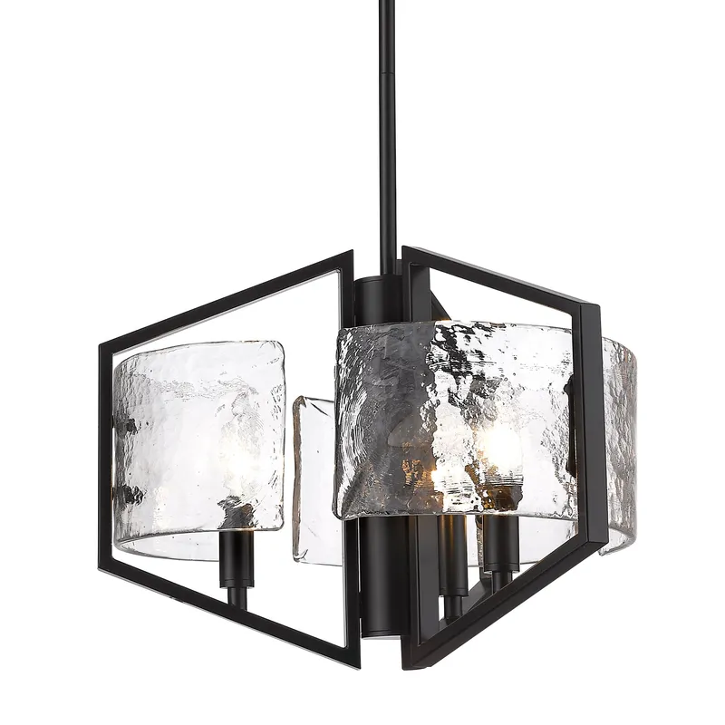 Golden Lighting Varsha 3-light Pendant in Matte Black — Golden Lighting LED Pendant Lights  