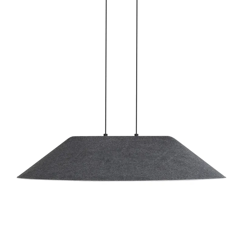 Golden Lighting Faroe 30in Integrated LED Pendant in Flecked Black/Grey Felt — Golden Lighting LED Pendant Lights  3000K