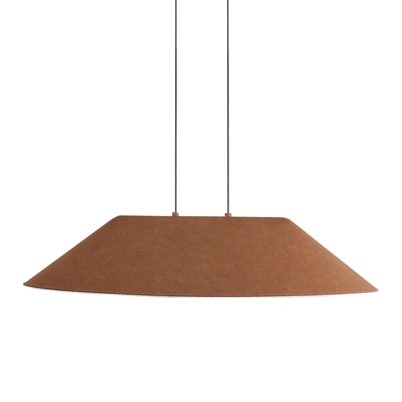 Golden Lighting Faroe 30in Integrated LED Pendant in Coffee/Black Felt — Golden Lighting LED Pendant Lights  3000K