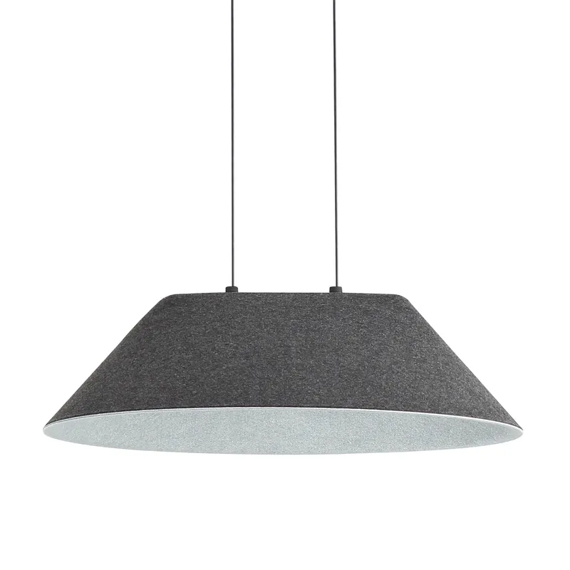 Golden Lighting Faroe 21in Integrated LED Pendant in Flecked Black/Grey Felt — Golden Lighting LED Pendant Lights  3000K