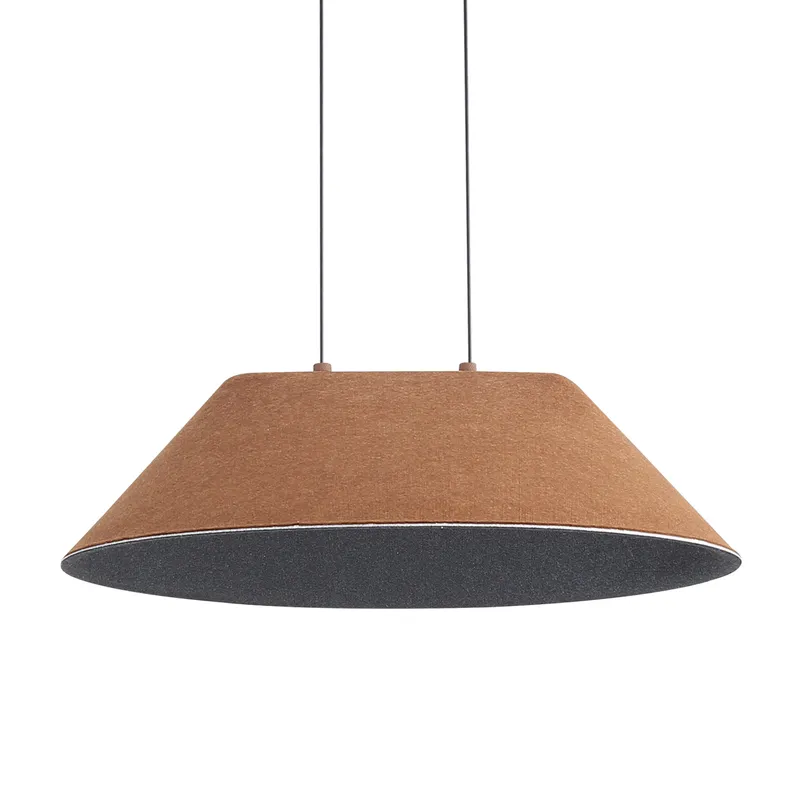 Golden Lighting Faroe 21in Integrated LED Pendant in Coffee/Black Felt — Golden Lighting LED Pendant Lights  3000K