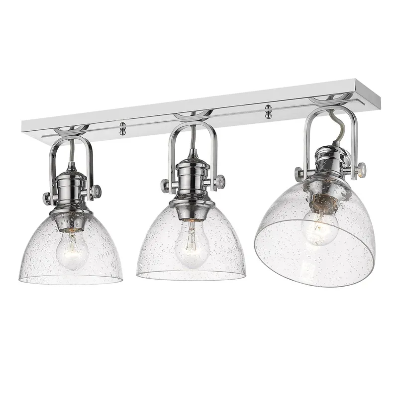 Yep by Golden Lighting Hines 3-light Semi-Flush Mount in Chrome — Golden Lighting LED Pendant Lights 60.0W 
