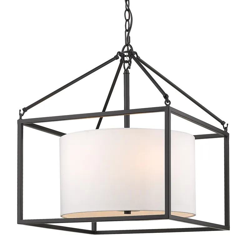 Golden Lighting Manhattan 5-light Chandelier in Matte Black — Golden Lighting LED Pendant Lights  
