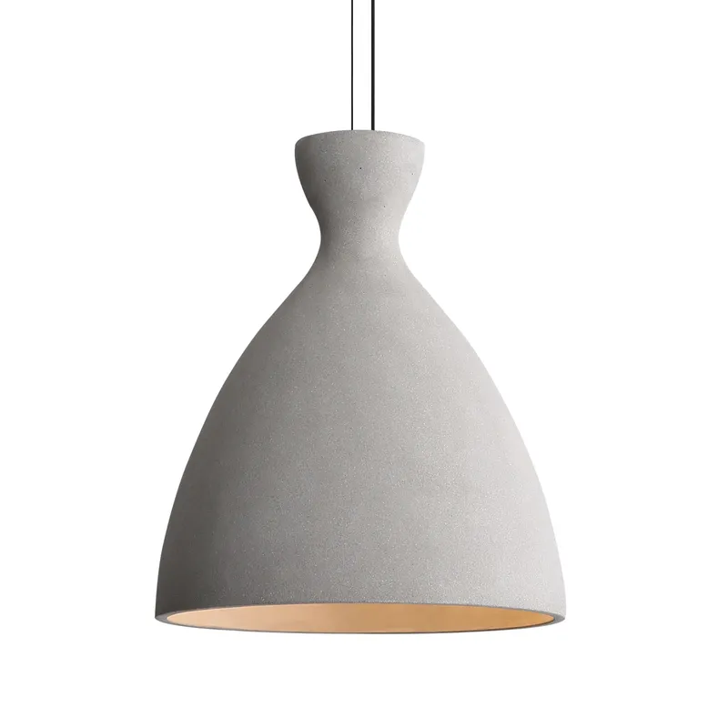 Golden Lighting Aethera 14in Integrated LED Pendant in Grey Cement — Golden Lighting LED Pendant Lights  