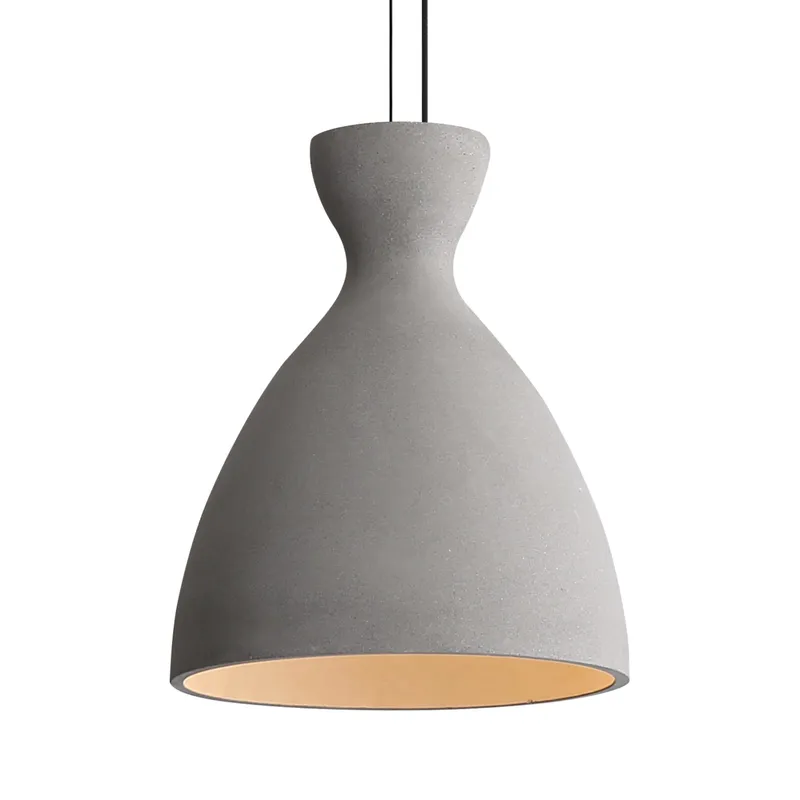 Golden Lighting Aethera 10in Integrated LED Pendant in Grey Cement — Golden Lighting LED Pendant Lights  
