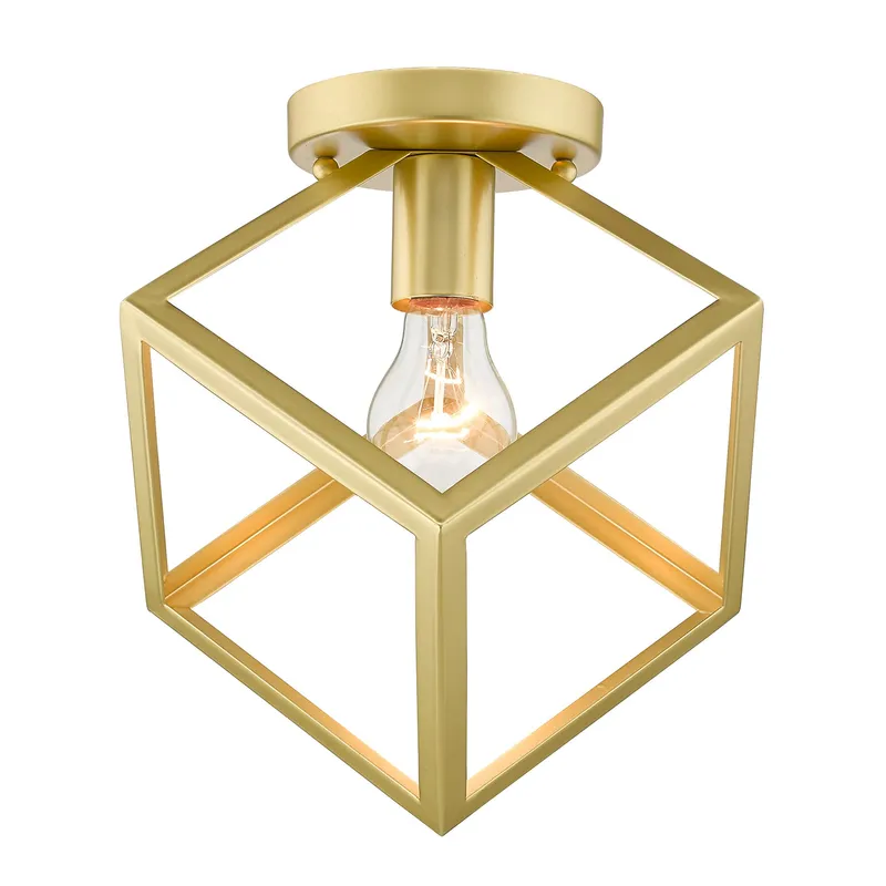 Golden Lighting Cassio 1-light Flush Mount in Olympic Gold — Golden Lighting LED Ceiling Lights  