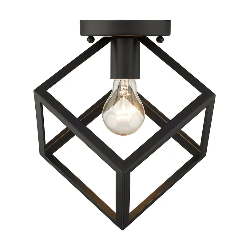 Golden Lighting Cassio 1-light Flush Mount in Matte Black — Golden Lighting LED Ceiling Lights  
