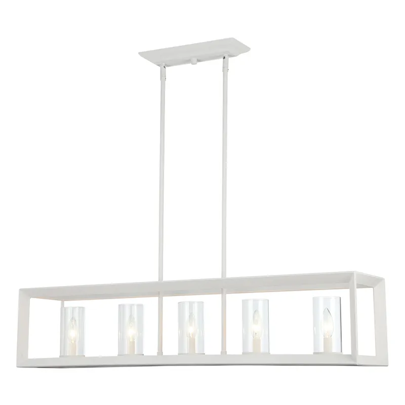 Golden Lighting Smyth 5-light Island Light in Natural White — Golden Lighting LED Linear Lights  