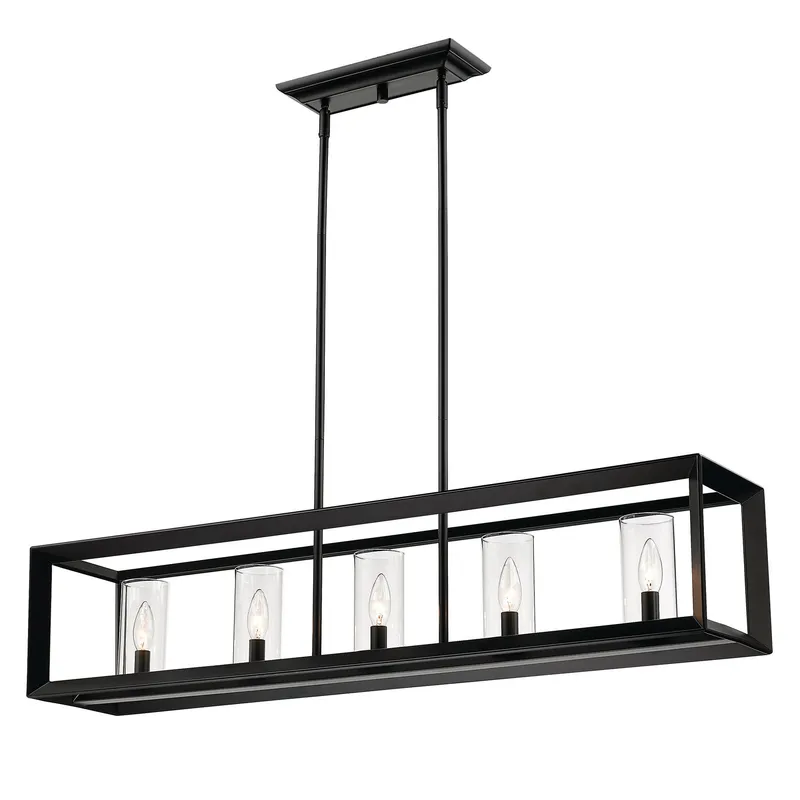 Golden Lighting Smyth 5-light Island Light in Matte Black — Golden Lighting LED Pendant Lights 60.0W 