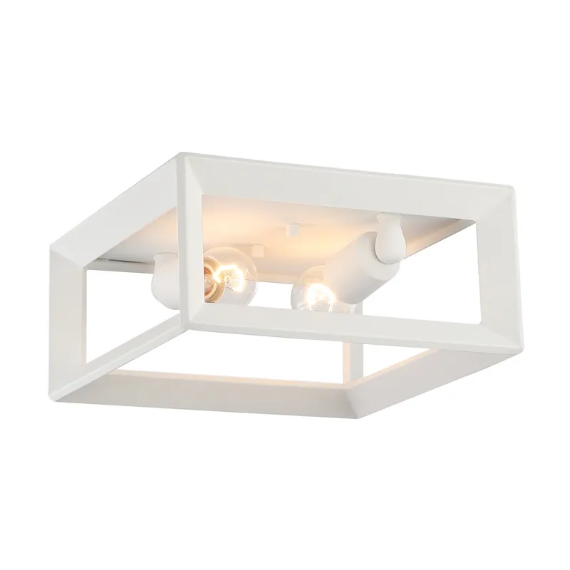 Golden Lighting Smyth 2-light Flush Mount in Natural White — Golden Lighting LED Ceiling Lights 60.0W 