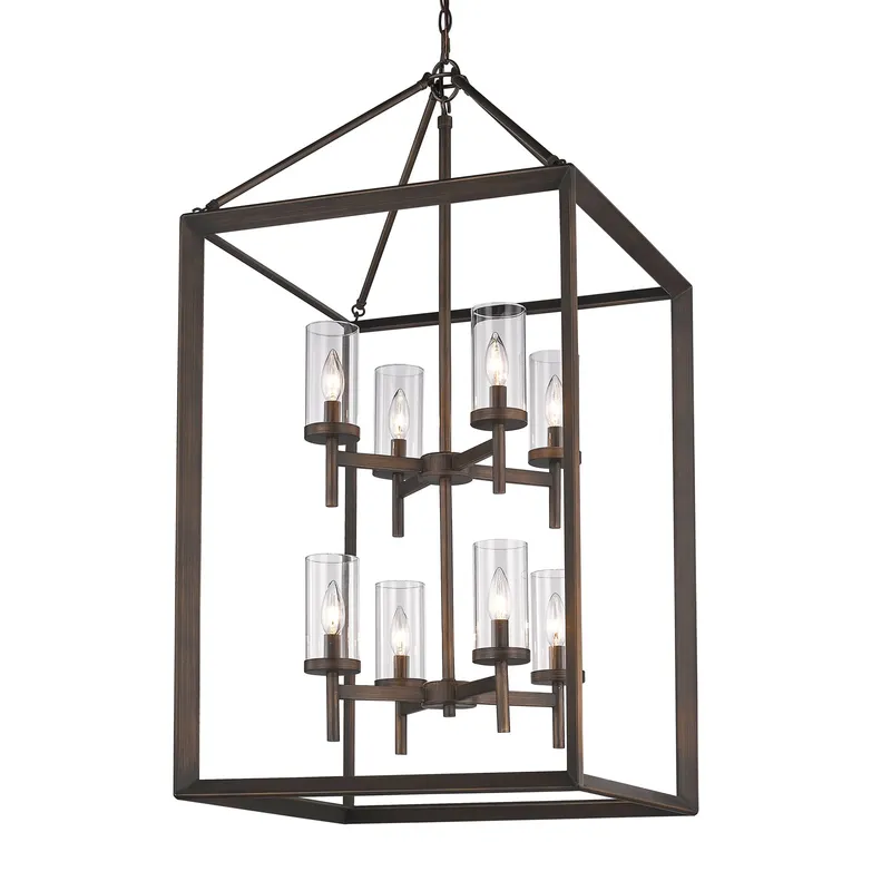 Golden Lighting Smyth 8-light Pendant in Gunmetal Bronze — Golden Lighting LED Pendant Lights  