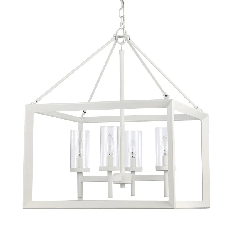 Golden Lighting Smyth 4-light Chandelier in Natural White — Golden Lighting LED Pendant Lights  