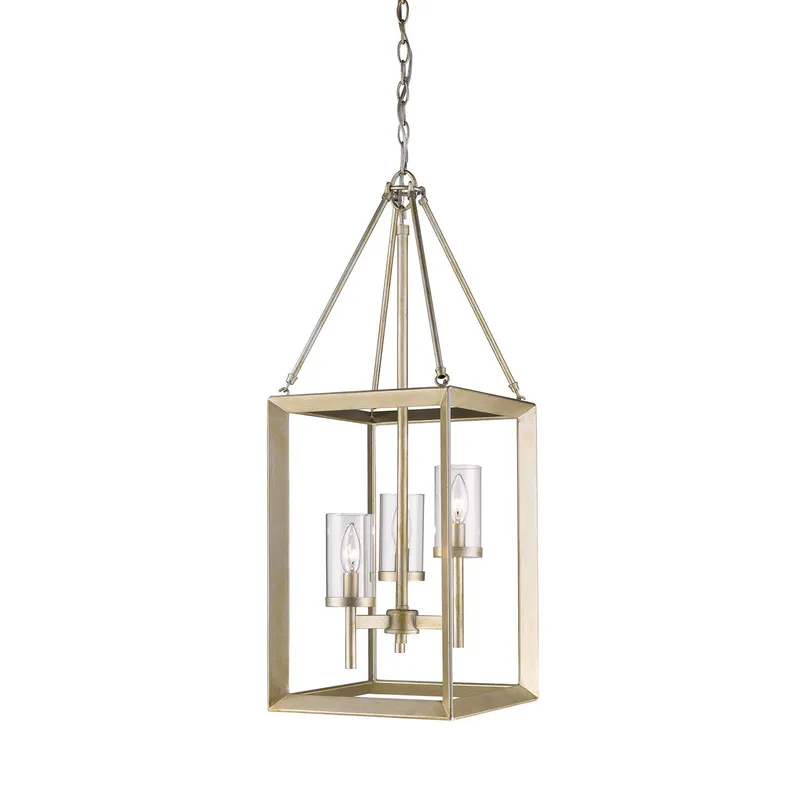 Golden Lighting Smyth 3-light Pendant in White Gold — Golden Lighting LED Pendant Lights 60.0W 