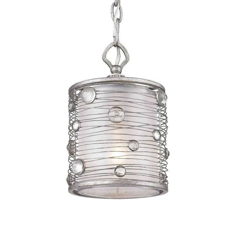 Golden Lighting Joia 1-light Pendant in Peruvian Silver — Golden Lighting LED Pendant Lights 60.0W 