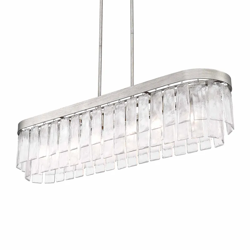 Golden Lighting Ciara 6-light Island Light in Peruvian Silver — Golden Lighting LED Pendant Lights 60.0W 
