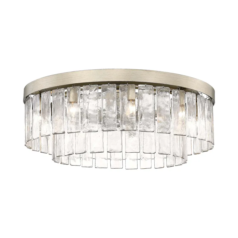 Golden Lighting Ciara 9-light Semi-Flush Mount in White Gold — Golden Lighting LED Ceiling Lights  