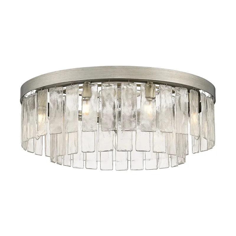 Golden Lighting Ciara 9-light Semi-Flush Mount in Peruvian Silver — Golden Lighting LED Ceiling Lights  
