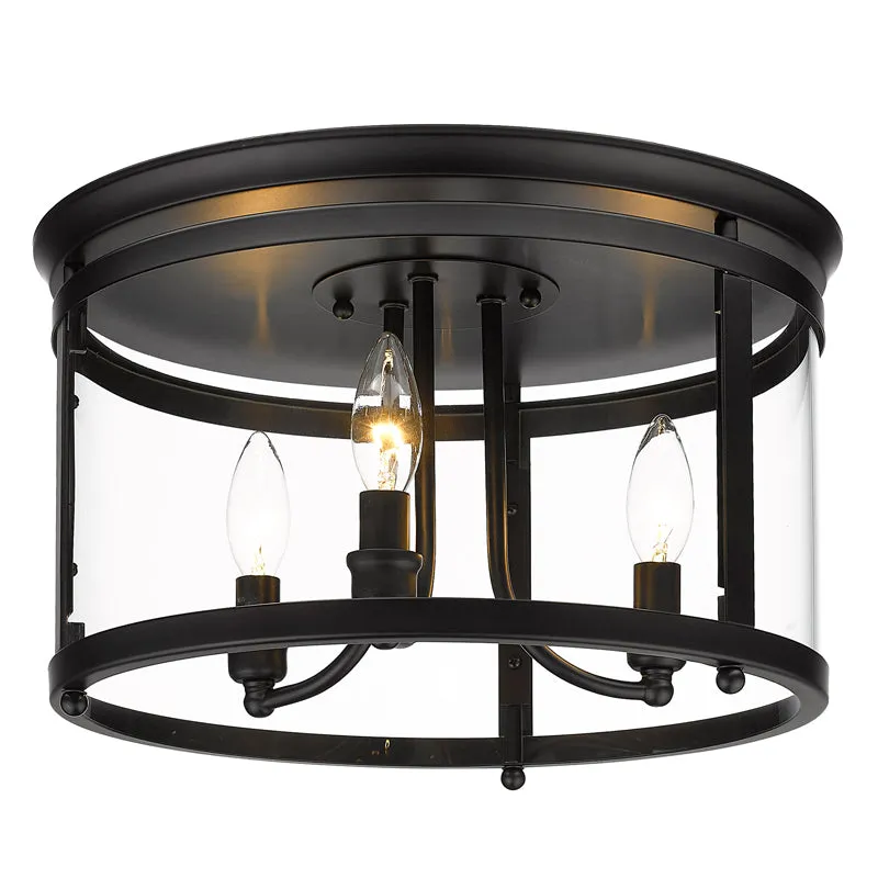 Golden Lighting Payton 3-light Flush Mount in Matte Black — Golden Lighting LED Ceiling Lights 60.0W 
