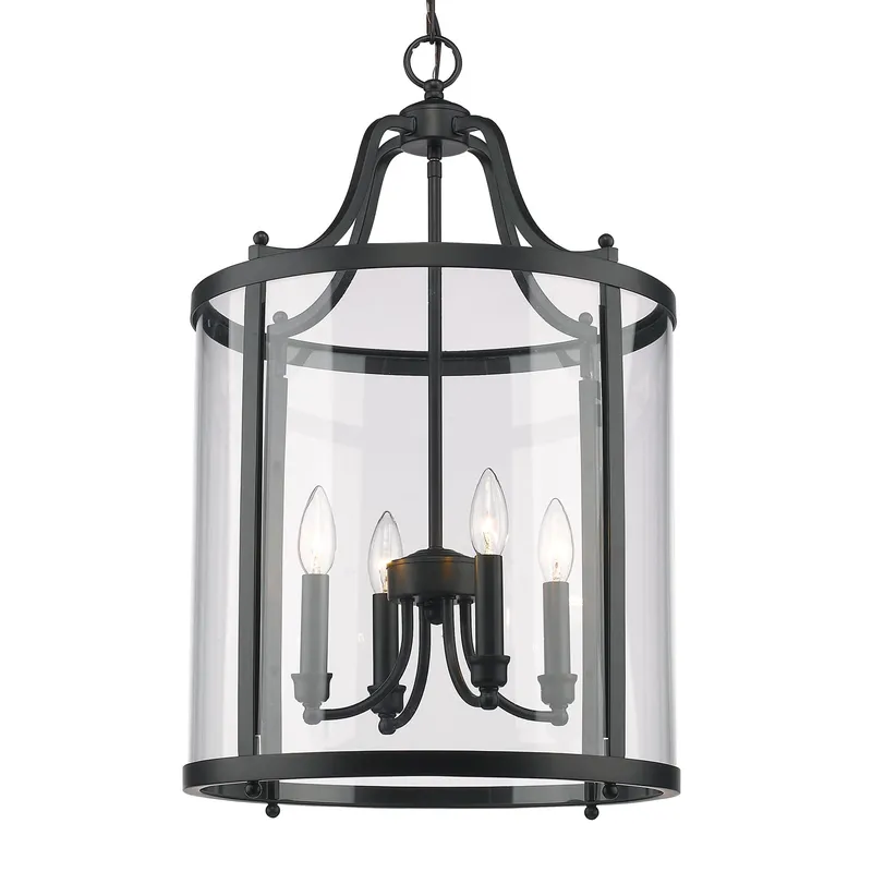 Golden Lighting Payton 4-light Pendant in Matte Black — Golden Lighting LED Pendant Lights 60.0W 