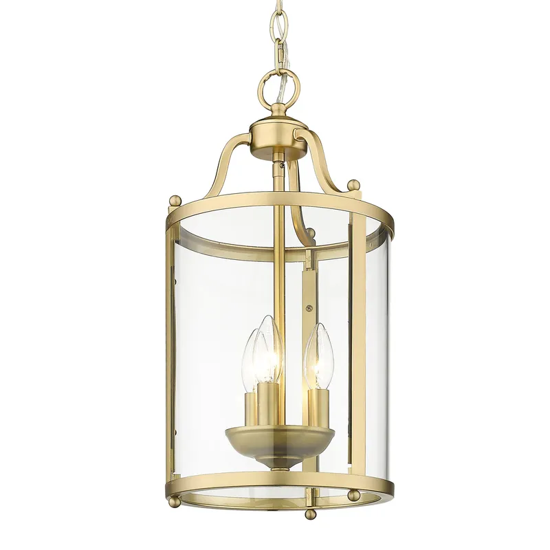 Golden Lighting Payton 3-light Pendant in Brushed Champagne Brass — Golden Lighting LED Pendant Lights  