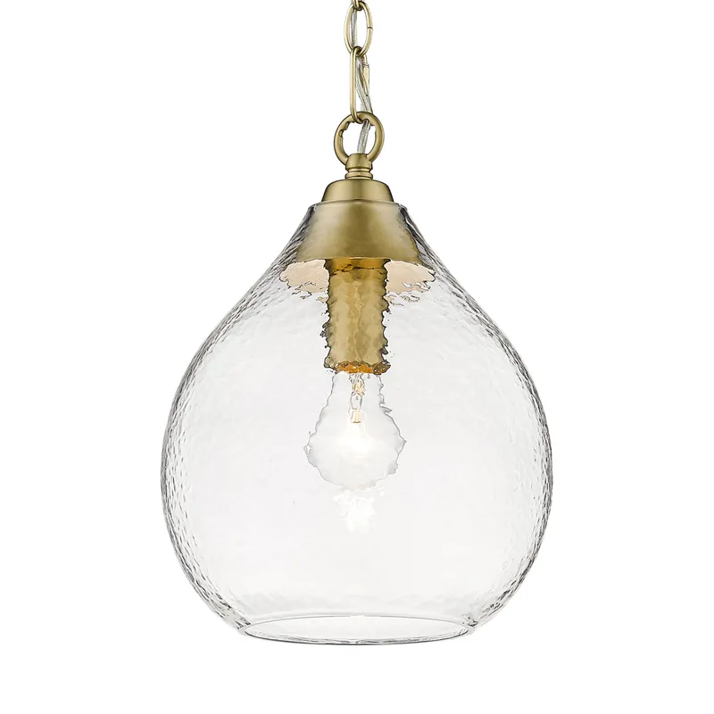 Golden Lighting Ariella 1-light Pendant in Brushed Champagne Brass — Golden Lighting LED Pendant Lights  