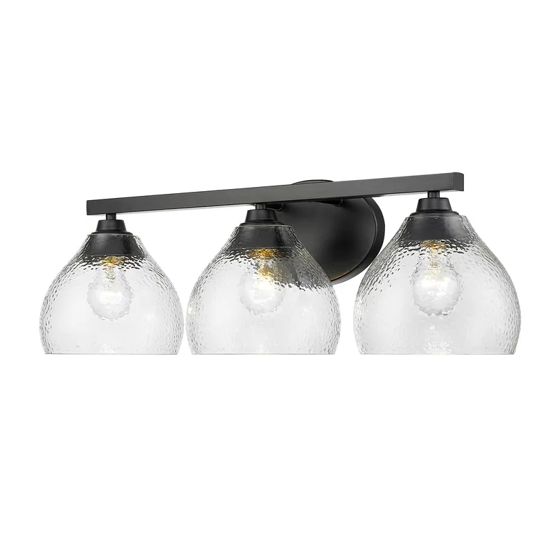 Golden Lighting Ariella 3-light Vanity in Matte Black — Golden Lighting LED Wall Lights 60.0W 