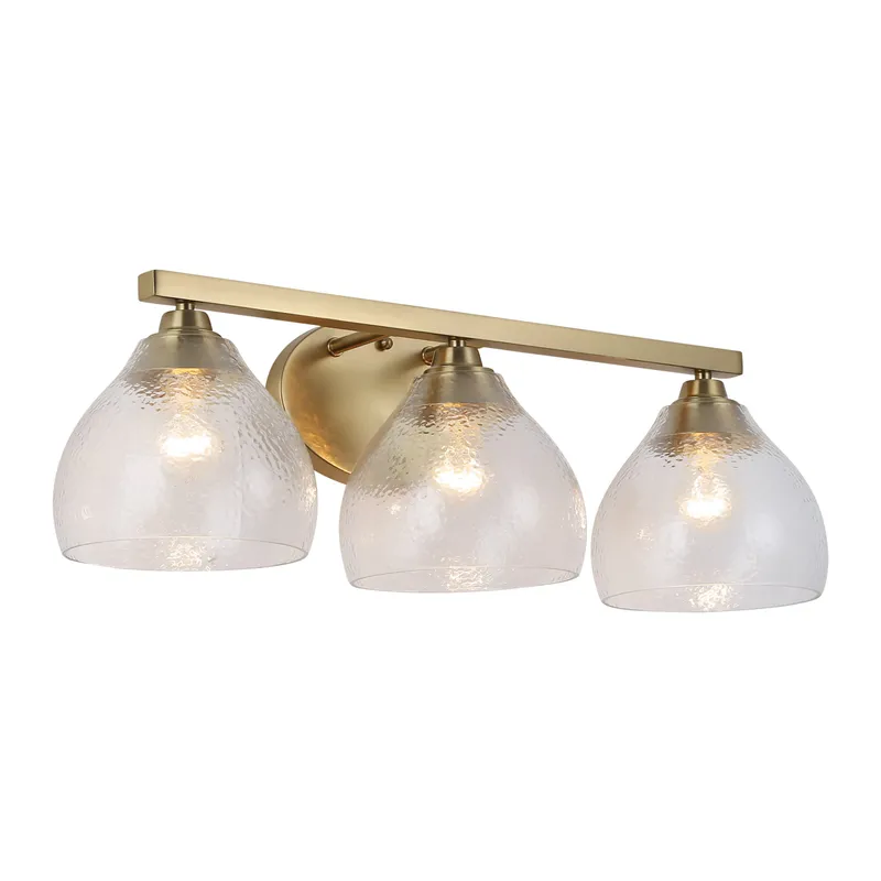 Golden Lighting Ariella 3-light Vanity in Brushed Champagne Brass — Golden Lighting LED Wall Lights 60.0W 