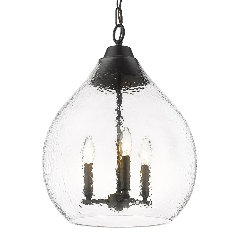 Golden Lighting Ariella 3-light Pendant in Matte Black — Golden Lighting LED Pendant Lights 60.0W 