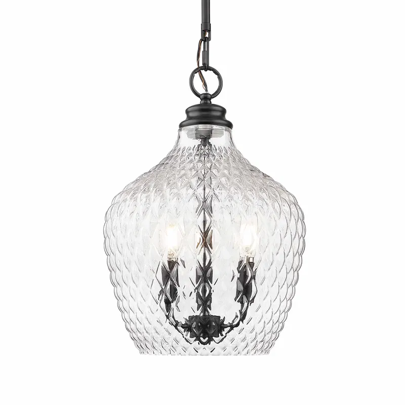 Golden Lighting Adeline 3-light Pendant in Matte Black — Golden Lighting LED Pendant Lights  